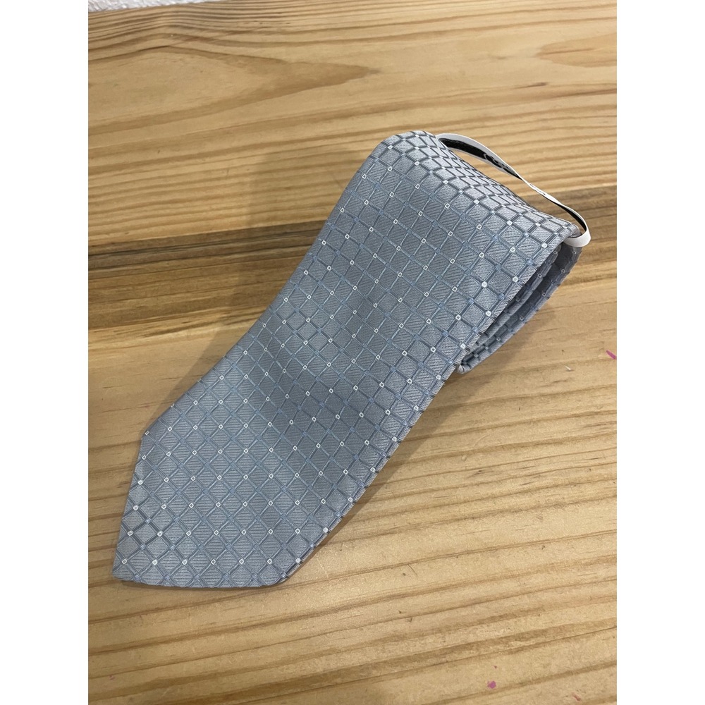Calvin Klein Men's Neck Tie  silver SILK - New with tag